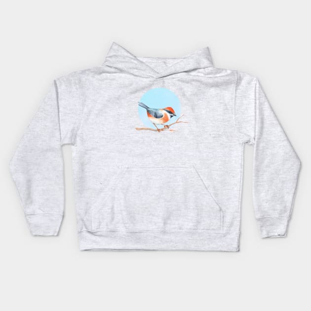 Orange bird Kids Hoodie by Gribanessa